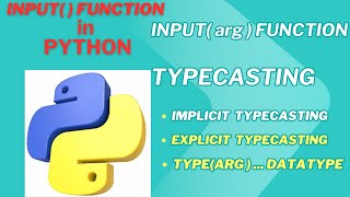 Master Python Input(), Typecasting & type() Function | Beginners Guide with Examples