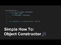 How to use Javascript Object Constructors