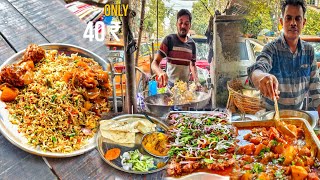 Kolkata Cheapest Chinese Thali Ever 😱 Only ₹40 | Egg Fried rice and Chilli chicken 🍗 Street Food