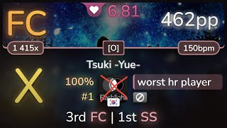 worst hr player | Kozato - Tsuki -Yue- [O] SS (#1 462pp FC) - osu!