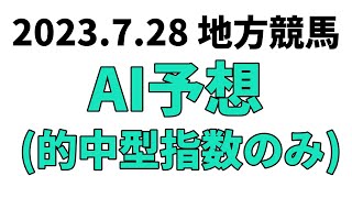 【橘オープン】地方競馬予想 2023年7月28日【AI予想】