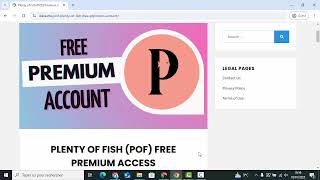 Plenty of Fish (POF) Premium Access: Get a Free Premium Account