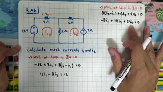 Problem 3.46 Fundamental of Electric Circuits (Alexander/Sadiku) 5th Edition - Mesh Circuit Analysis