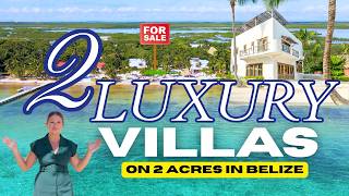 Two Luxury Caribbean-front Villas on 2 Acres for Sale - Ambergris Caye, Belize - Azul Belize