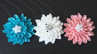 【一瞬でわかる】つまみ細工風ペーパーフラワー - Paper Flower Tutorial