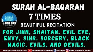 SURAH AL-BAQARAH 7 TIMES FOR JINN, SHAITAN, EVIL EYE, ENVY, SIHR, BLACK MAGIC, EVILS, AND DEVILS.