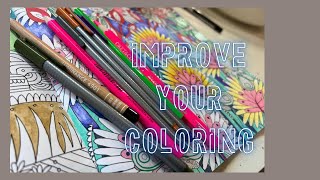 How to Improve Straight Coloring ! - Adult Coloring Tutorial