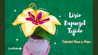 🌸 Lirio de Rapunzel en Crochet | Tutorial Paso a Paso fácil y hermoso🌸