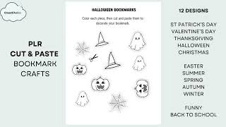 Cut & Paste Bookmark Crafts Canva Templates Perfect for Etsy & TPT Sellers
