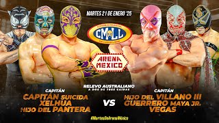 RESUMEN CMLL 21 ENERO 2025 || C. SUICIDA, XELHUA Y H. PANTERA VS H. VILLANO III, G. MAYA JR. Y VEGAS