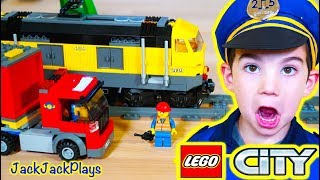 Lego City Train Set Unboxing! | Cops & Robbers Costume Pretend Play for Kids | JackJackPlays