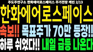 한화에어로스페이스 주가전망] 속보!! 목표주가 70만 등장!! 하루 쉬었다!! 내일 급등 나온다 feat.주도주연구소DS 케빈