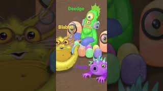 Gold Island Trio Deedge, Blabbit, and Fwog #mysingingmonsters