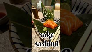 Sake Sashimi (salmon 😋) #recipe #salmon #sashimi #cheflife #reels #recipe #japanesefood #wasabi