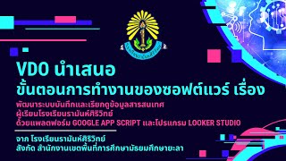 vdo นำเสนอโครงงานซอฟต์แวร์ ม.4-6 โรงเรียนรามันห์ศิริวิทย์