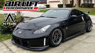 BAGGED MY 350Z NISMO ON AIR LIFT 3P AIR SUSPENSION!