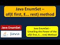 Java EnumSet - of(E first, E... rest) method | EnumSet in Java