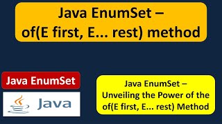 Java EnumSet - of(E first, E... rest) method | EnumSet in Java