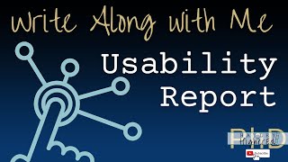 How to finish your usability report. Write Along with Professor HB