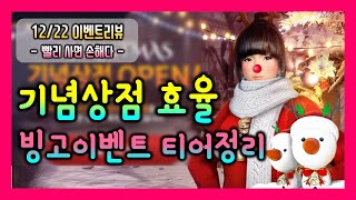 [검은사막M] 크리스마스 기념상점 효율 리뷰, 빙고이벤트 티어 (빨리사면 손해다!) [12/22  이벤트리뷰]