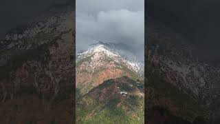 Second snowfall of this season at #naddi  #dharamshala  #mountains #kangra #2024shorts #nature #snow