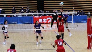 東海大学 vs 日本女子体育大学　第３セット　＜2022全日本インカレ女子＞＜女子バレーボール＞