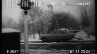 NEW YORK CITY IN RARE APRIL SNOW STORM - 1953