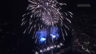 Amazing show with fireworks at Spetses |Armata |Filmed with a drone