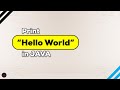 Print Hello World in Java | Basic Java Program | BlueJCode