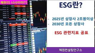 [혜원의 시사이야기] ESG란? ESG 경영을 잘하는 업체는?