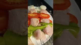 Brochetas de POLLO con verduras