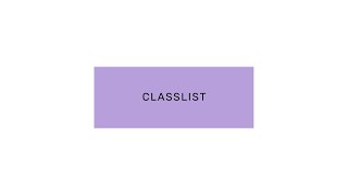 Classlist