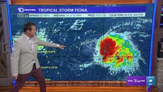 Tropical Storm Fiona still moving toward Caribbean islands