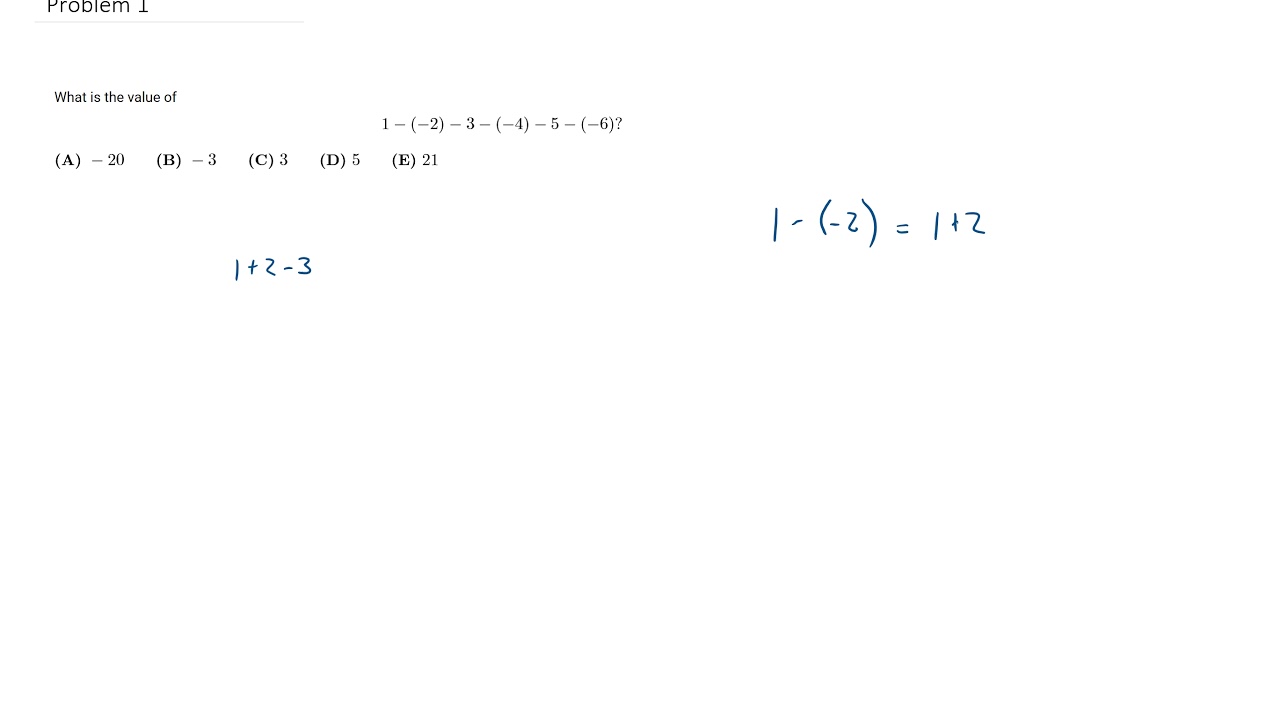 2020 AMC 10B: Problem 1 - YouTube