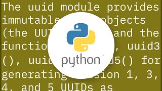 How to create a GUID/UUID in Python