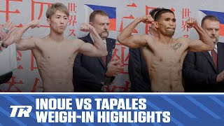 Naoya Inoue \u0026 Marlon Tapales Make Weight, Faceoff | Undisputed Fight Official Tuesday Morning ESPN+