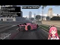 【ホロライブ切り抜き】gtaの世界でプロと遭遇するさくらみこ