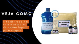 VEJA COMO É FÁCIL FAZER SABÃO LIQUIDO PARA ROUPA USANDO NOSSO KIT#dicasdesaboaria