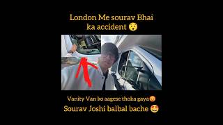 😯Sourav Joshi's Car Accident in London🤯#shorts#trendingshorts #souravjoshivlogs@souravjoshivlogs