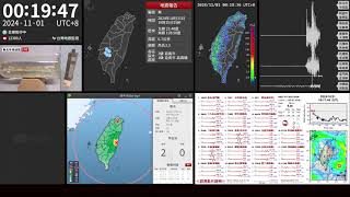 2024年11月01日 花蓮縣近海地震(地震速報、強震即時警報)