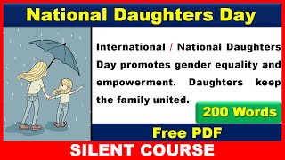 Essay on National Daughters Day In English | International Daughters Day Day Essay | Daughater's Day