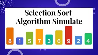 Selection Sort Algorithm Simulate. Bangla Tutorial.