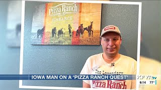 Iowa man on a quest to visit all Pizza Ranch restaurants, stops in Bismarck
