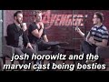 josh horowitz and the marvel cast being besties