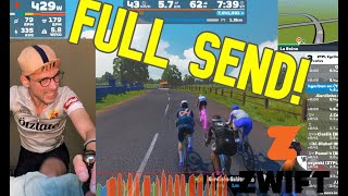 My fastest ZWIFT race with A+ racers - La Reine in France!