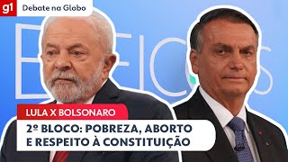 Lula e Bolsonaro: assista ao 2º bloco do #DebateNaGlobo