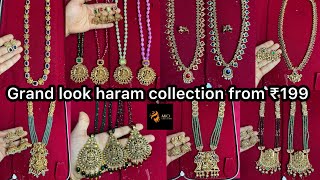 Grand look antique haram collection and crystal bead pendant set collection from ₹199🥳9360866409