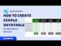 Create a Simple Datatable for Your WordPress Website with wpDataTables - Quick Tutorial