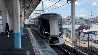 南栗橋駅を割と高速通過するリバティ（2023.6.13.10:21）