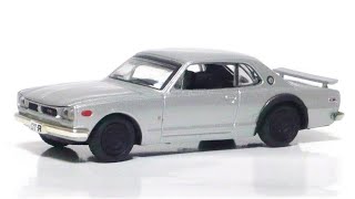 ミニカー 紹介 1/64 targa タッカー GT-R THE ENGINE 日産 スカイライン GT-R KPGC10 シルバー miniature car ハコスカ GTR